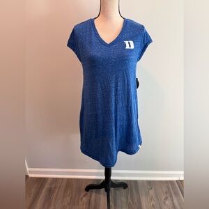 Duke University Blue Devils Blue T Shirt Dress Women’s size Large NWT